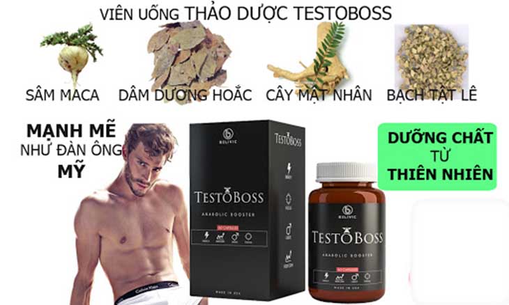Testoboss được điều chế từ các loại thảo dược giúp tăng cường sinh lý tự nhiên Testoboss được điều chế từ các loại thảo dược giúp tăng cường sinh lý tự nhiên