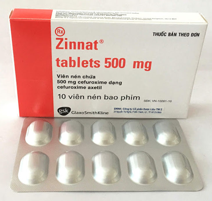 Thuốc điều trị viêm xoang Zinnat 500mg Thuốc điều trị viêm xoang Zinnat 500mg