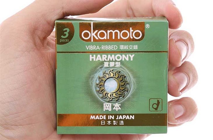 Bao cao su Okamoto Harmony Vibra Ribbed Bao cao su Okamoto Harmony Vibra Ribbed