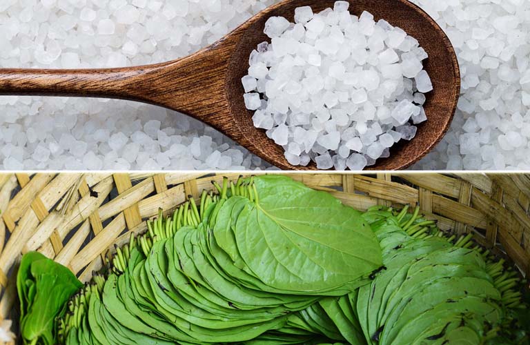 Chữa mề đay bằng lá trầu và muối trắng, kiên trì để thấy hiệu quả