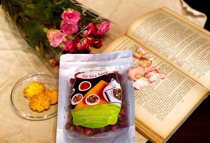 Trà hoa hồng Vietfarm cao cấp đạt chuẩn chất lượng GACP Trà hoa hồng Vietfarm cao cấp đạt chuẩn chất lượng GACP