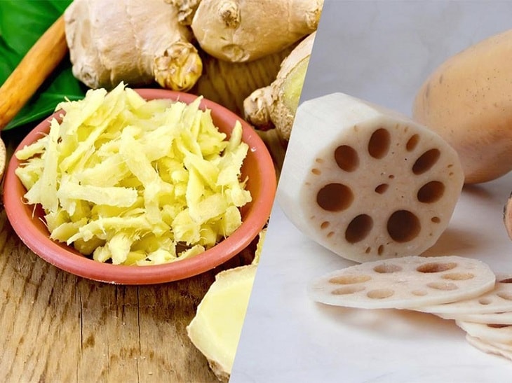 Bài thuốc trị viêm xoang hàm bằng gừng và ngó sen Bài thuốc trị viêm xoang hàm bằng gừng và ngó sen