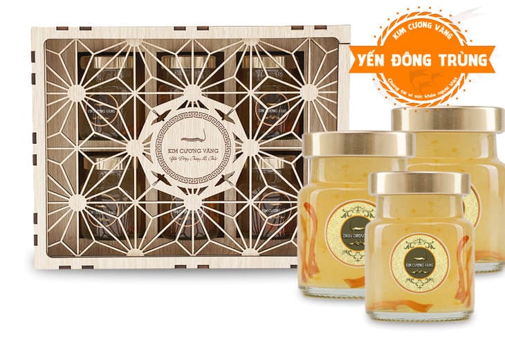 Kim Cương Vàng một trong những thương hiệu nổi tiếng nhất hiện nay. Nước yến sào đông trùng hạ thảo Kim Cương Vàng một trong những sản phẩm nổi tiếng nhất hiện nay.