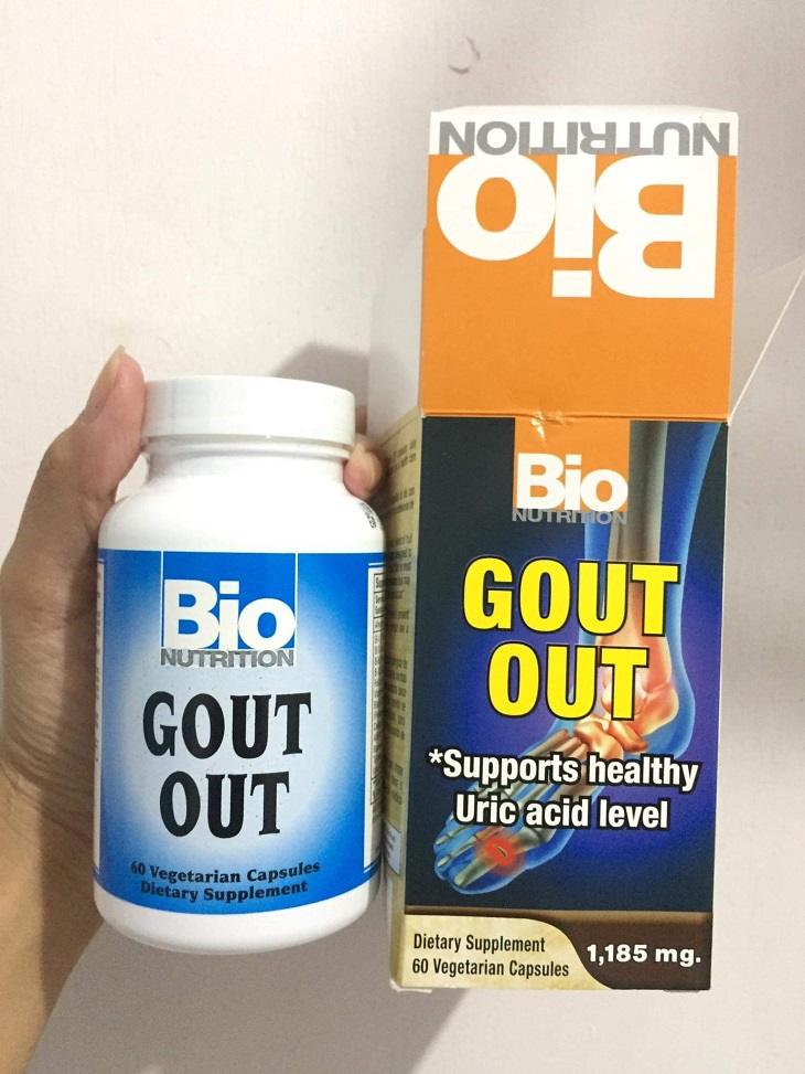 bio gout out Viên uống có công dụng hỗ trợ giảm lượng acid uric trong máu