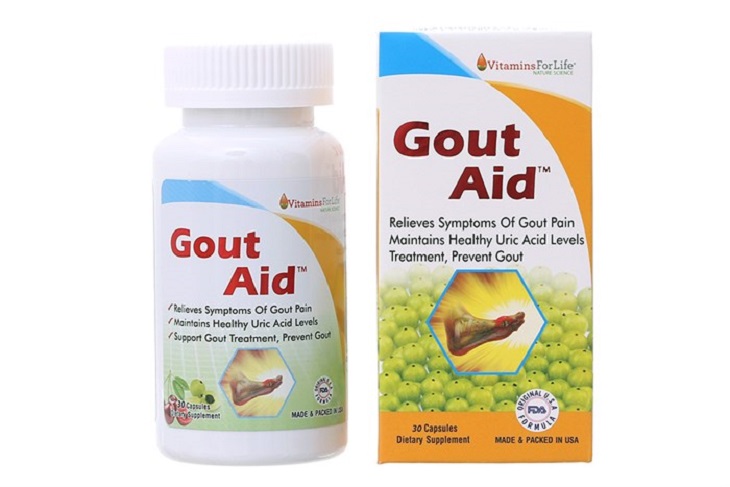 Gout Aid là sản phẩm được nghiên cứu, sản xuất tại Mỹ, giúp ngăn ngừa hình thành bệnh gout và giảm đau do gout gây ra Gout Aid là sản phẩm được nghiên cứu, sản xuất tại Mỹ, giúp ngăn ngừa hình thành bệnh gout và giảm đau do gout gây ra