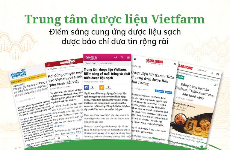 Trung tâm dược liệu Vietfarm được nhiều báo đài đưa tin
