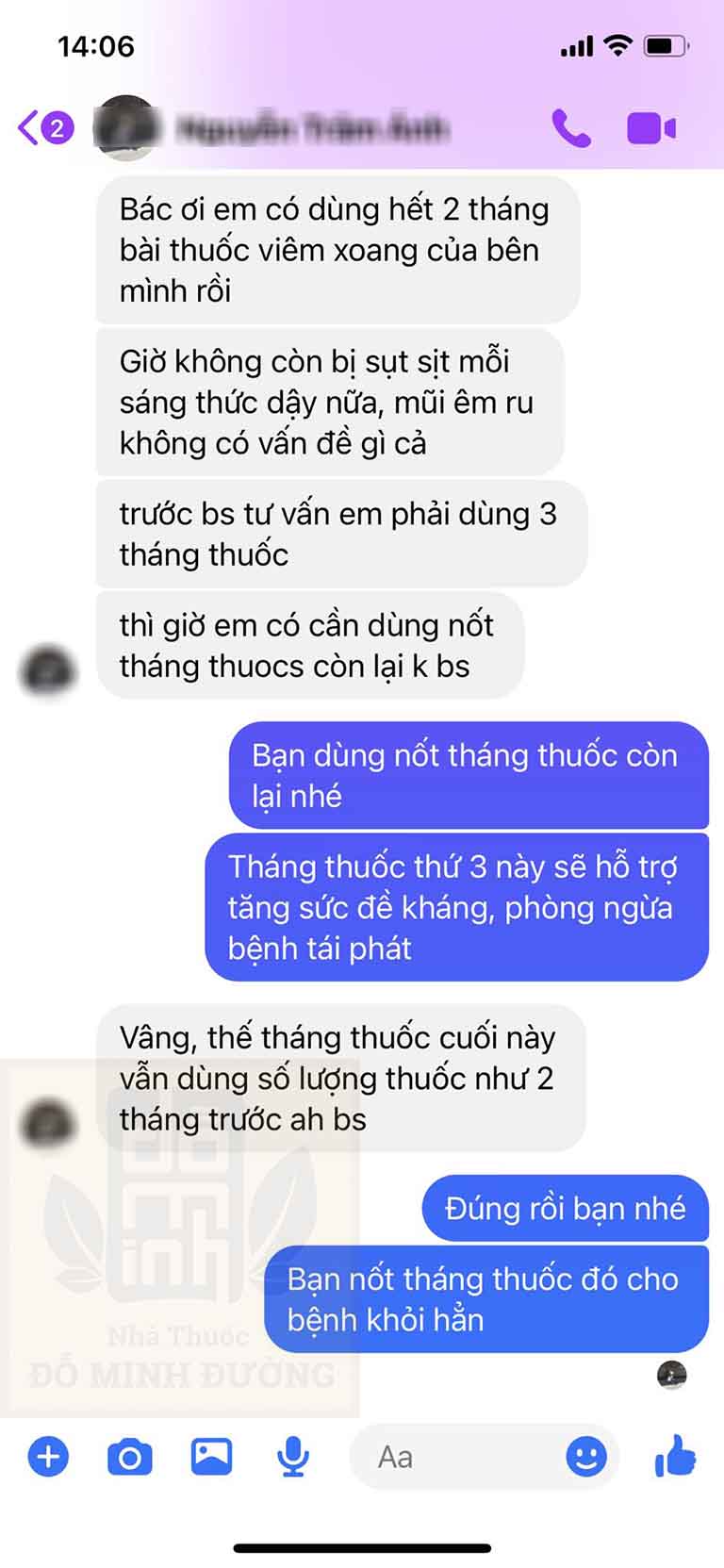 Phản hồi của người bệnh