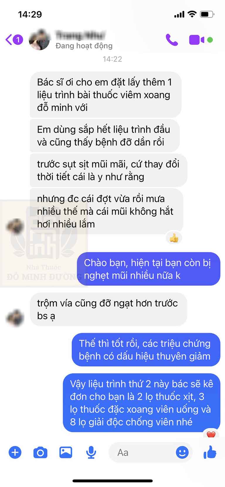 Phản hồi của người bệnh
