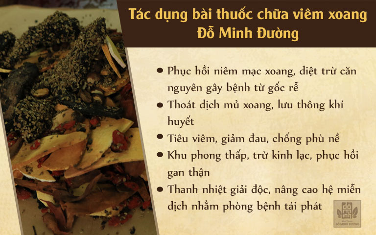 Tác dụng bài thuốc chữa viêm xoang, viêm mũi dị ứng Đỗ Minh Đường