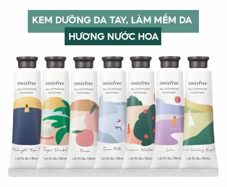 Kem dưỡng da tay Innisfree Jeju Life Perfumed Hand Cream làm mềm mịn da hiệu quả