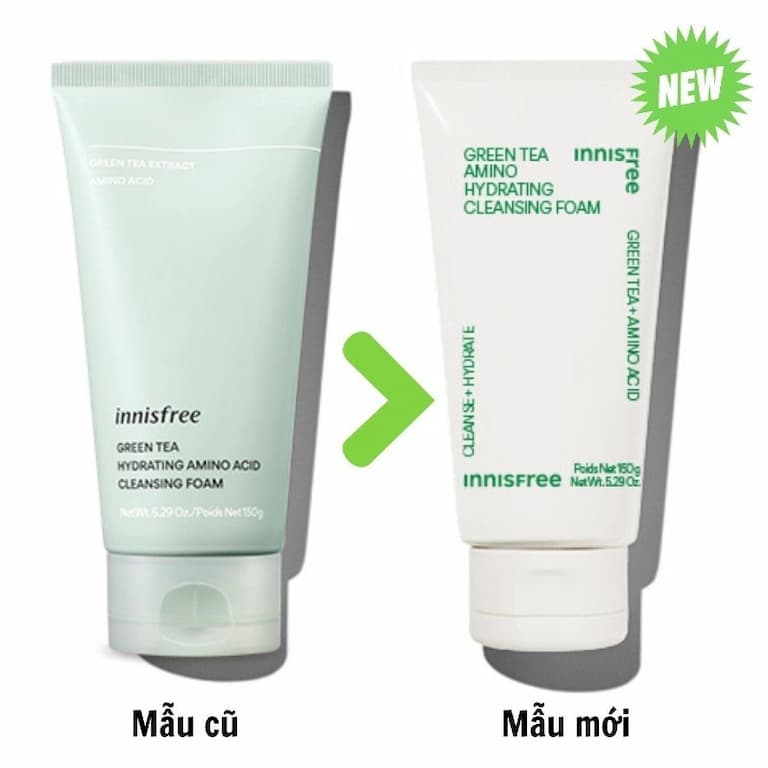 Sữa rửa mặt Green Tea Amino Cleansing Foam chống lão hóa và ngăn ngừa mụn hiệu quả