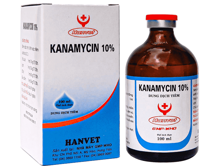Kanamycin có dạng dung dịch chứa Kanamycin 10%. Kanamycin có dạng dung dịch chứa Kanamycin 10%.