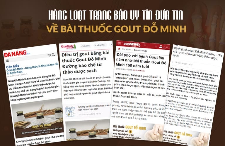 Báo chí đưa tin bài thuốc gout Đỗ Minh