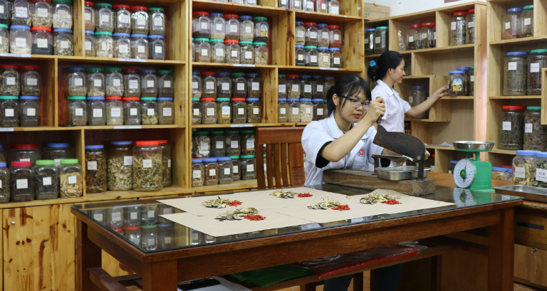 Tại phòng khám, bệnh nhân sẽ được bắt bệnh, bốc thuốc, hướng dẫn đun thuốc, xoa bóp, bấm huyệt,... để điều trị bệnh.