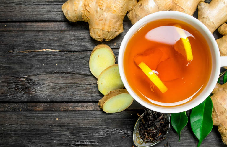 Trà gừng rất tốt cho người bị viêm amidan