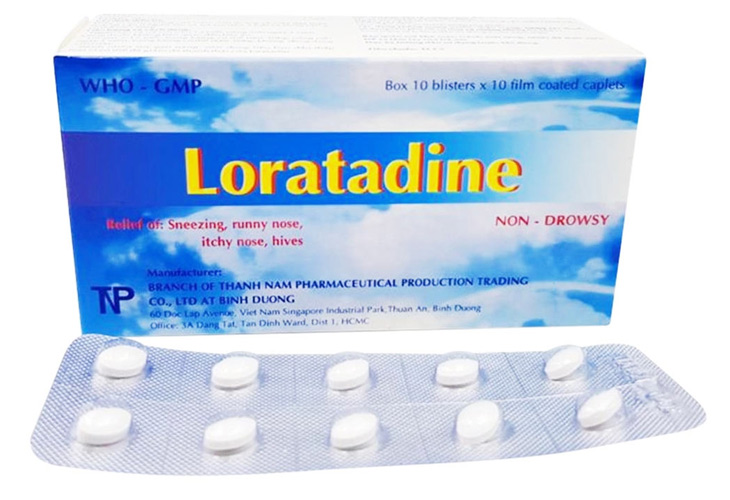 Loratadine được chỉ định trong trường hợp viêm họng do dị ứng